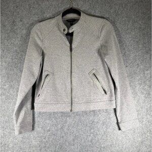 Banana Republic Women's Jacket - Grey Full Zip - Knit